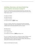 Acid&sol;Base&comma; Electrolyte&comma; Lab Values NCLEX Prep&NewLine;Exam questions and answers Graded A&plus;