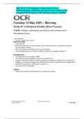  OCR GCSE &lpar;9&ndash;1&rpar; Religious Studies &lpar;Short Course&rpar; J125 01 Religion Philosophy and Ethics in the Modern World 2025 Question Paper With Marking Scheme 2025&sol; 2026 Exam Guide