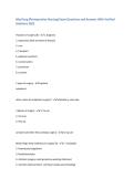 Med Surg &lpar;Perioperative Nursing&rpar; Exam Questions and Answers With Verified&NewLine;Solutions 2025