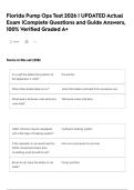 Florida Pump Ops Test 2026 &vert; UPDATED Actual Exam &vert;Complete Questions and Guide Answers&comma; 100&percnt; Verified Graded A&plus;
