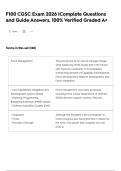 F100 CGSC Exam 2026 &vert;Complete Questions and Guide Answers&comma; 100&percnt; Verified Graded A&plus;