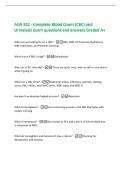 AGR 322 - Complete Blood Count &lpar;CBC&rpar; and&NewLine;Urinalysis Exam questions and answers Graded A&plus;