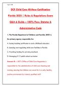 DCF CHILD CARE 40-HOUR CERTIFICATION PRACTICE EXAM 2025 &ndash; 200&plus; REAL FLORIDA DCF-STYLE QUESTIONS & CORRECT ANSWERS WITH DETAILED RATIONALES &vert; PASS YOUR CHILD CARE LICENSING EXAM THE FIRST TIME&NewLine;&NewLine;