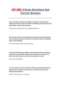 ATI CBC 3 Nursing ATI Exam Practice Questions with Answers