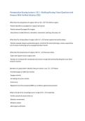 Perioperative Nursing Lectures 1 & 2 - MedSurg Nursing I Exam Questions and&NewLine;Answers With Verified Solutions 2025