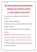 EMT CERTIFICATION PRACTICE EXAM 2026 &ndash; 200&plus; NREMT-STYLE QUESTIONS & CORRECT ANSWERS WITH DETAILED RATIONALES &vert; PASS YOUR EMERGENCY MEDICAL TECHNICIAN TEST THE FIRST TIME&NewLine;&NewLine;