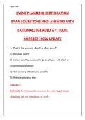 EVENT PLANNING CERTIFICATION PRACTICE EXAM 2026 &ndash; 200&plus; REAL CMP-STYLE QUESTIONS & CORRECT ANSWERS WITH DETAILED RATIONALES &vert; PASS YOUR CERTIFIED MEETING PROFESSIONAL EXAM THE FIRST TIME&NewLine;&NewLine;