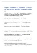 Air Force Judge Advocate Corps Roles&comma; Accessions&comma;&NewLine;and Legal Services Questions and answers Graded&NewLine;A