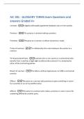 AIC 301 - GLOSSARY TERMS Exam Questions and&NewLine;answers Graded A&plus;