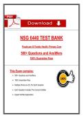 NSG 6440 TEST BANK &NewLine; Practicum IV Family Health&colon; Primary Care&NewLine; &NewLine;500&plus; Questions and AnsẈers  &NewLine;100&percnt; Guarantee Pass &NewLine;