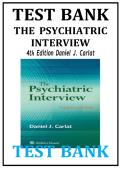 The Psychiatric Interview &lpar;4th Edition&rpar; &ndash; Daniel J&period; Carlat &ndash; Test Bank with Practice Questions and Answers