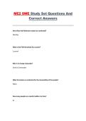 ME2 SWE Study Set Practice Questions & Correct Answers
