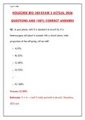 BIO 340 EXAM 3 WITH 200 ACTUAL 2026 QUESTIONS & 100&percnt; CORRECT ANSWERS &ndash; GENETICS&comma; MOLECULAR BIO&comma; LINKAGE & MORE