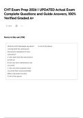 CHT Exam Prep 2026 &vert; UPDATED Actual Exam Complete Questions and Guide Answers&comma; 100&percnt; Verified Graded A&plus;