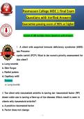 Rasmussen College MDC 1 Final Exam  Questions with Verified Answers Guarantee passing