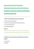 Structural Pest Control Technician &NewLine;Examination Questions and Correct Answers &NewLine;&lpar;Verified Answers&rpar; Plus Rationales 2026 Q&A &vert; &NewLine;Instant Download Pdf