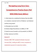 LONG-TERM CARE CERTIFICATION EXAM 2025&sol;2026 &ndash; 200&plus; PRACTICE QUESTIONS & ANSWERS WITH RATIONALES