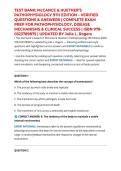TEST BANK&colon; McCANCE & HUETHER&rsquo;S PATHOPHYSIOLOGY 9TH EDITION &ndash; VERIFIED QUESTIONS & ANSWERS &vert; COMPLETE EXAM PREP FOR PATHOPHYSIOLOGY&comma; DISEASE MECHANISMS & CLINICAL SUCCESS &vert; ISBN 978-0323789875 &vert; UPDATED BY Julia L&period; Rogers