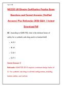 NCCCO LIFT DIRECTOR CERTIFICATION EXAM 2026 &ndash; 200&plus; PRACTICE QUESTIONS & ANSWERS WITH RATIONALES