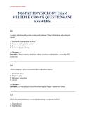 2026 PATHOPHYSIOLOGY EXAM MULTIPLE CHOICE QUESTIONS AND ANSWERS&period;