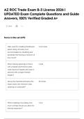 AZ ROC Trade Exam B-3 License 2026 &vert; UPDATED Exam Complete Questions and Guide Answers&comma; 100&percnt; Verified Graded A&plus;