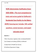  RCFE ADMINISTRATOR CERTIFICATION EXAM 2025-2026 &ndash; 200 PRACTICE QUESTIONS&comma; ANSWERS & RATIONALES
