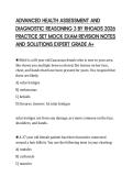 ADVANCED HEALTH ASSESSMENT AND&NewLine;DIAGNOSTIC REASONING 3 BY RHOADS 2026&NewLine;PRACTICE SET MOCK EXAM REVISION NOTES&NewLine;AND SOLUTIONS EXPERT GRADE A&plus;