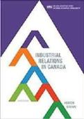TEST BANK FOR INDUSTRIAL RELATIONS IN CANADA 3RD EDITION BY HEBDON BROWN