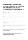 ADVANCED HEALTH ASSESSMENT AND&NewLine;DIAGNOSTIC REASONING 3 BY RHOADS 2026&NewLine;TEST PAPER REVIEW SHEET PRACTICE&NewLine;QUESTIONS AND SOLUTIONS TOP RESULT A&plus;
