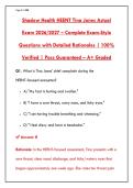 SHADOW HEALTH HEENT TINA JONES ACTUAL EXAM 2026&sol;2027 &ndash; 200 VERIFIED QUESTIONS WITH DETAILED RATIONALES &vert; PASS YOUR NURSING HEALTH ASSESSMENT WITH CONFIDENCE&NewLine;&NewLine;