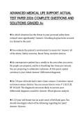 ADVANCED MEDICAL LIFE SUPPORT ACTUAL&NewLine;TEST PAPER 2026 COMPLETE QUESTIONS AND&NewLine;SOLUTIONS GRADED A&plus;