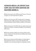 ADVANCED MEDICAL LIFE SUPPORT EXAM&NewLine;SCRIPT 2026 TEST PAPER QUESTIONS AND&NewLine;SOLUTIONS GRADED A&plus;&NewLine;