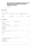 ABC Wastewater Level 3 CERTIFICATION EXAM - General &vert; FREQUENTLY TESTED QUESTIONS WITH CORRECT ANSWERS &vert; BRAND NEW&excl;