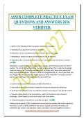ASWB COMPLETE PRACTICE EXAM&NewLine;QUESTIONS AND ANSWERS 2026&NewLine;VERIFIED&period;