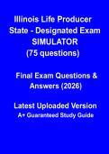 Illinois Life Producer State Exam Simulator &lpar;75 Questions&rpar; &ndash; Practice Test with Answers & Study Prep