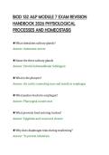BIOD 152 A&P MODULE 7 EXAM REVISION&NewLine;HANDBOOK 2026 PHYSIOLOGICAL&NewLine;PROCESSES AND HOMEOSTASIS&NewLine;