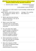APM PMQ Test Questions with all Correct & 100&percnt; Verified Answers &vert;Latest Version &vert;Already Graded A&plus;
