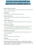 SLO1 WGU ACTUAL EXAM PAPER 2026&NewLine;QUESTIONS WITH ANSWERS GRADED A&plus;
