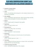 SLO1 WGU CERTIFICATION SCRIPT 2026&NewLine;QUESTIONS WITH SOLUTIONS GRADED A&plus;