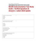NCCER Instrumentation Test Study Guide &vert; Verified Questions & Answers &vert; Latest 2026 Update