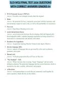 SLO1 WGU FINAL TEST 2026 QUESTIONS&NewLine;WITH CORRECT ANSWERS GRADED A&plus;