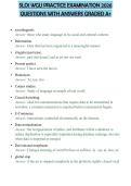 SLO1 WGU PRACTICE EXAMINATION 2026&NewLine;QUESTIONS WITH ANSWERS GRADED A&plus;