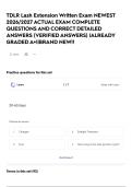 TDLR Lash Extension Written Exam NEWEST 2026&sol;2027 ACTUAL EXAM COMPLETE QUESTIONS AND CORRECT DETAILED ANSWERS &lpar;VERIFIED ANSWERS&rpar; &vert;ALREADY GRADED A&plus;&vert;&vert;BRAND NEW&excl;&excl;
