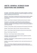 ABCTE- GENERAL SCIENCE EXAM QUESTIONS AND ANSWERS