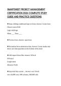SMARTSHEET PROJECT MANAGEMENT&NewLine;CERTIFICATION 2026 COMPLETE STUDY&NewLine;GUIDE AND PRACTICE QUESTIONS