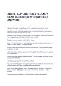 ABCTE ALPHABETICS & FLUENCY EXAM QUESTIONS WITH CORRECT ANSWERS