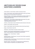 ABCTE BIOLOGY REVIEW EXAM QUESTIONS & ANSWERS