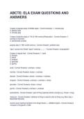 ABCTE ELA EXAM QUESTIONS AND ANSWERS