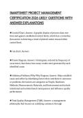 SMARTSHEET PROJECT MANAGEMENT&NewLine;CERTIFICATION 2026 LIKELY QUESTIONS WITH&NewLine;ANSWER EXPLANATIONS&NewLine;