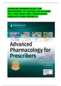 ADVANCED PHARMACOLOGY FOR PRESCRIBERS 1ST EDITION LUU KAYINGO FULL TEST BANK ISBN 9780826195463 COMPLETE GUIDE GRADED A&plus;